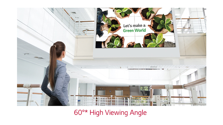 màn hình ghép có góc nhìn cao lên 60 độ