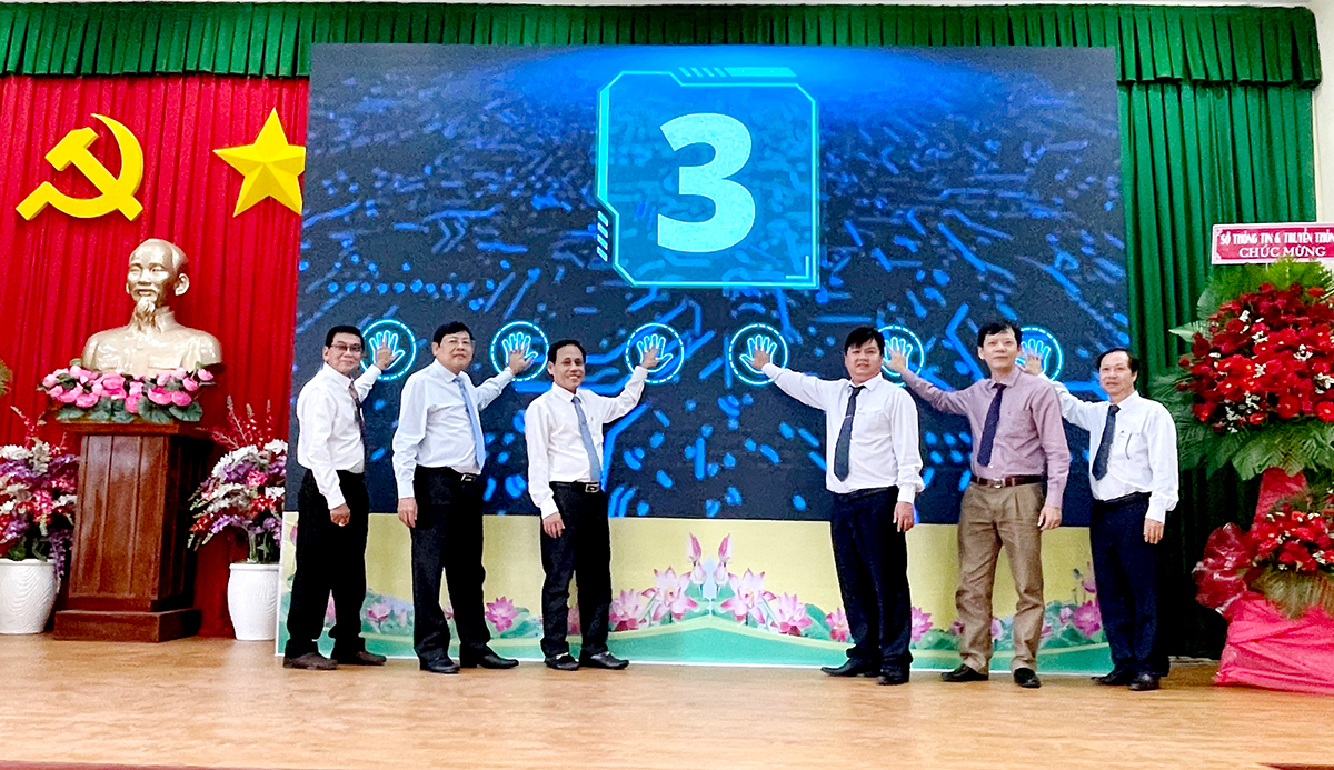 Hệ thống màn hình LED ở tt Điều Hành tỉnh An Giang