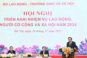 Màn hình Bộ Lao động Thương binh và Xã hội