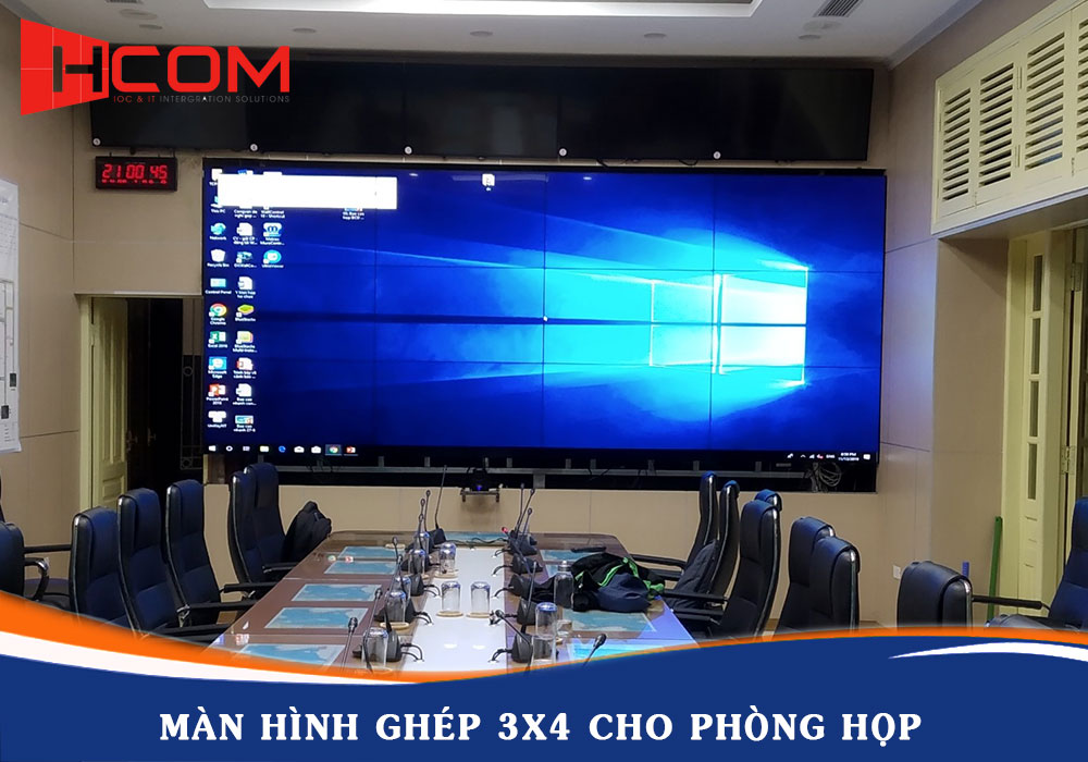 HCOM triển khai lắp đặt màn hình ghép 3x4