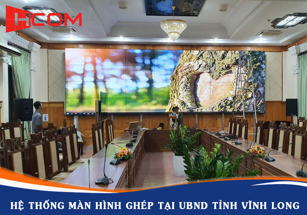 Hệ thống màn hình ghép tại UBND tỉnh Vĩnh Long