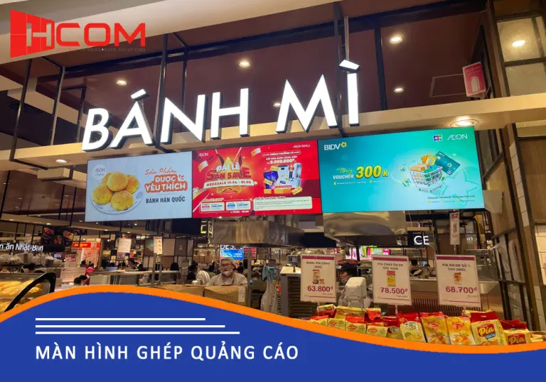 Màn hình ghép quảng cáo tại trung tâm thương mại và khu vực công cộng