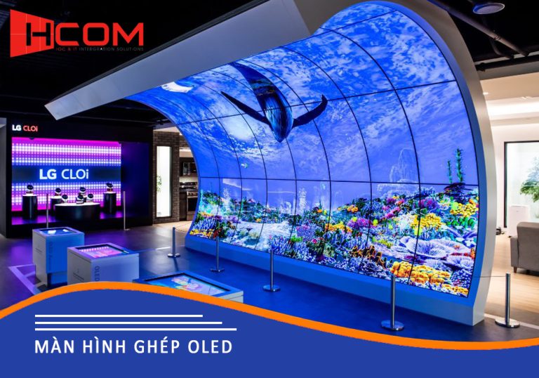 Màn hình ghép OLED cong cho không gian trình chiếu sáng tạo