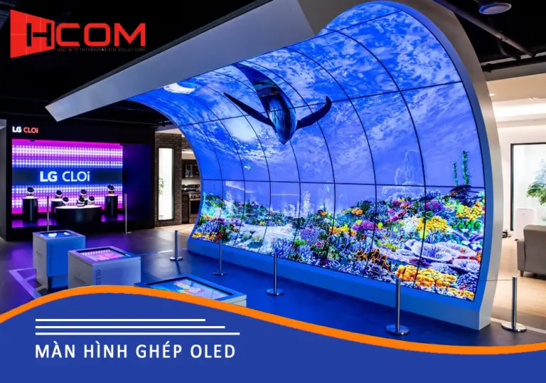 Màn hình ghép OLED cong cho không gian trình chiếu sáng tạo