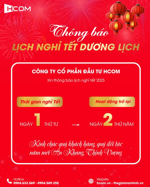 thông báo nghỉ tết dương lịch 2025