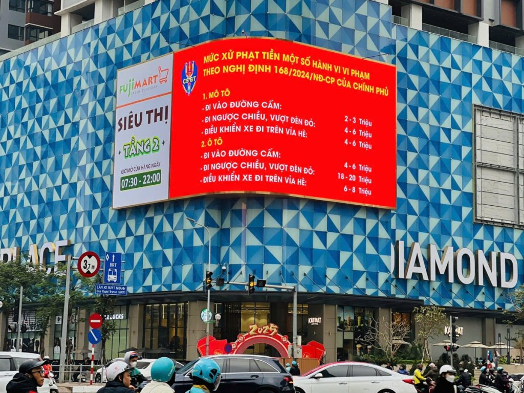 Hà Nội lắp đặt màn hình LED tuyên truyền Nghị định 168