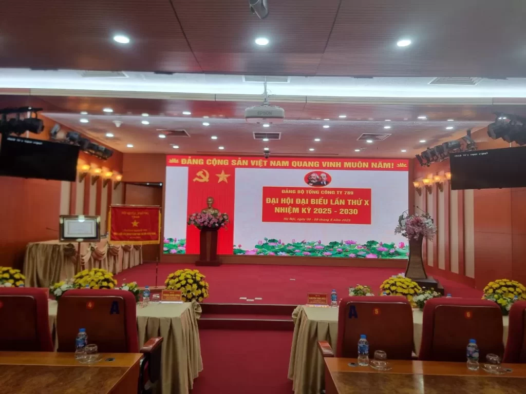 Màn hình LED hội trường Tổng công ty 789