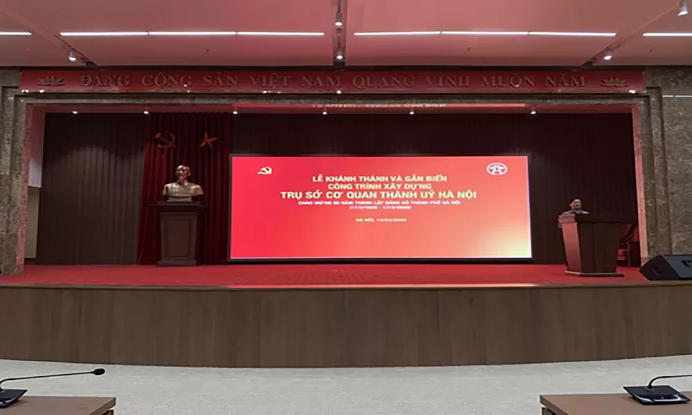 Màn hình LED hội trường Thành ủy Hà Nội