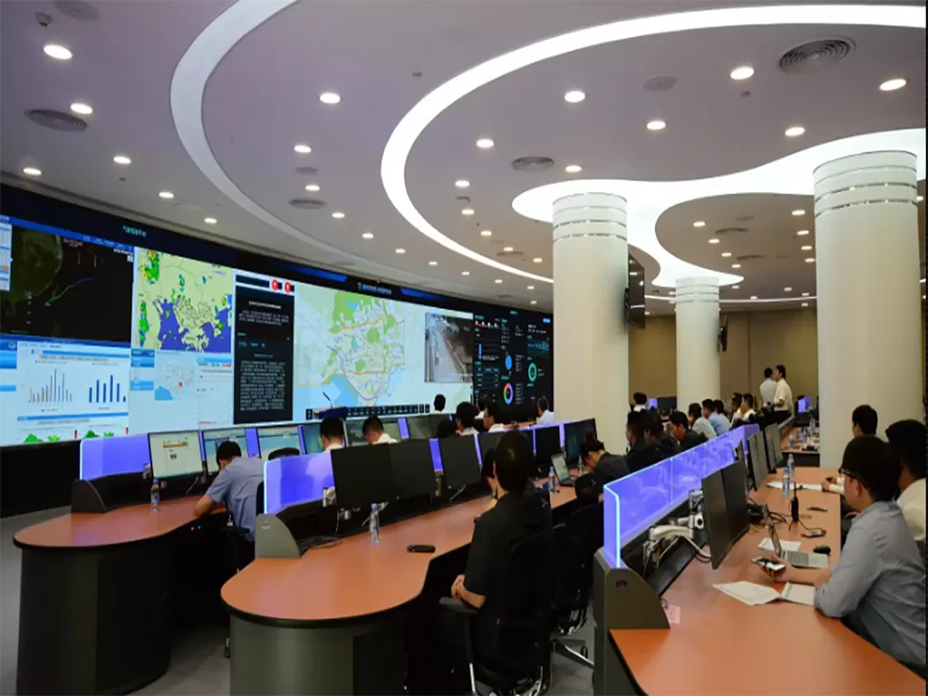 Màn hihf LED tại một trung tâm điều khiển