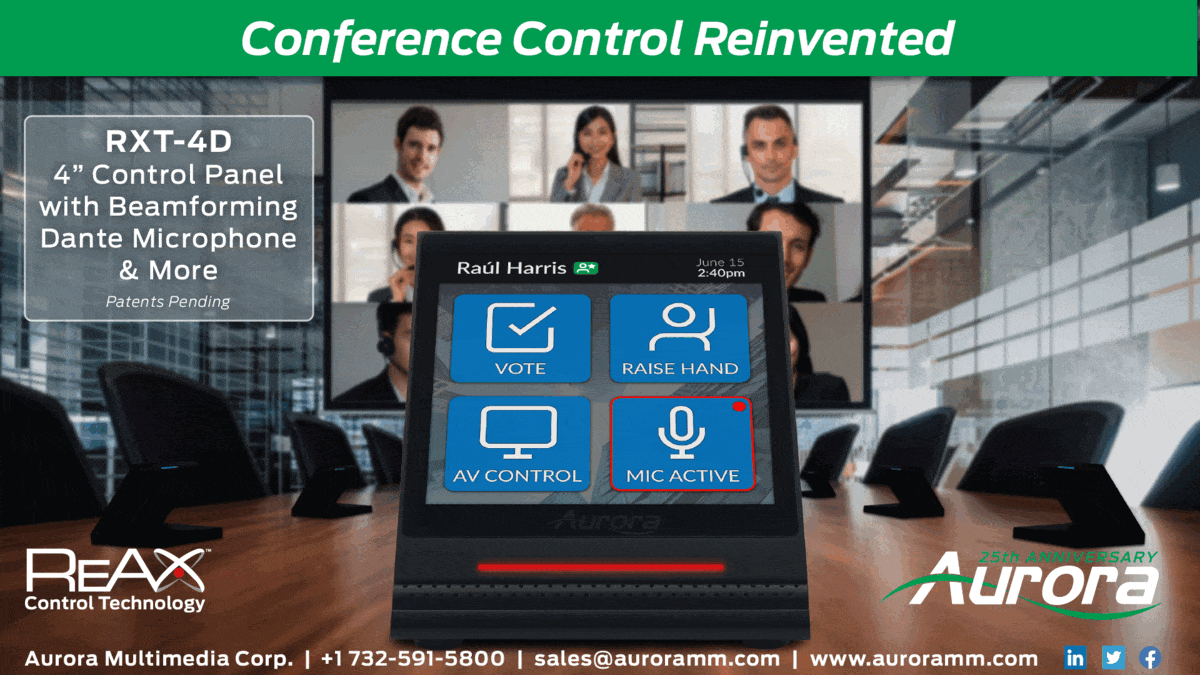 Aurora ReAX™ 4” Desktop Touch Screen/Controller with Beamforming ...