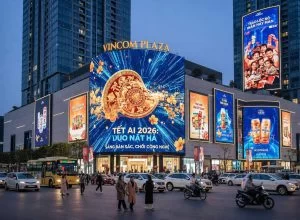 màn hình quảng cáo tết