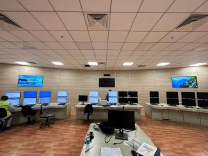 màn hình ghép NEC tại trung tâm điều khiển